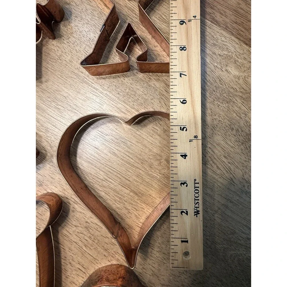 Lot 34 copper vintage to modern cookie cutters grandmas farmhouse kitchen retro